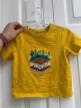 L.L. Bean 3T Kids' Yellow 'S'mores' Graphic Tee